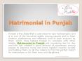 Matrimonial in Punjab PowerPoint PPT Presentation