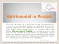 Matrimonial in Punjab (1) PowerPoint PPT Presentation
