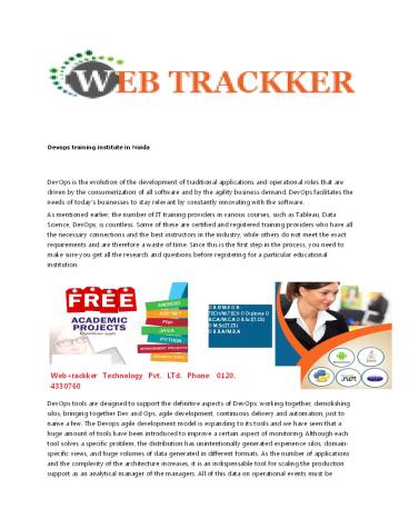 Devops training institute in Noida