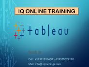 Introduction to Tableau | Tableau Implementation and Applications | IQ Online Training