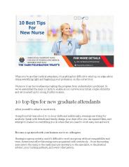 Top Best Tips for New Nurse