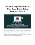 Basics of AngularJs That You Must Know Before Opting AngularJs Service PowerPoint PPT Presentation