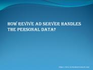 How revive ad server can handle the personal data