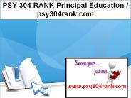 PSY 304 RANK Principal Education / psy304rank.com