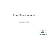 Travel Loan in India