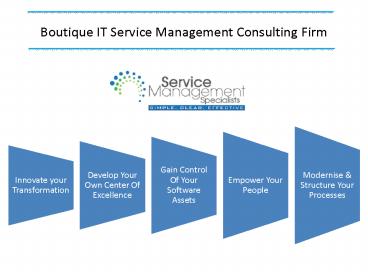 Boutique IT Service Management Consulting Firm
