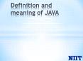 Definition & Meaning of Java PowerPoint PPT Presentation