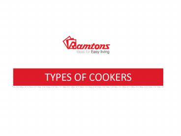 Ramtons Cookers Online