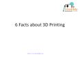 6 facts abouy 3D printing PowerPoint PPT Presentation