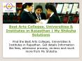 Best Arts Colleges, Universities & Institutes in Rajasthan | My Shiksha Solutions PowerPoint PPT Presentation
