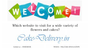 Which website to visit for a wide variety of flowers and cakes?