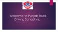 Punjab Truck Driving School PowerPoint PPT Presentation