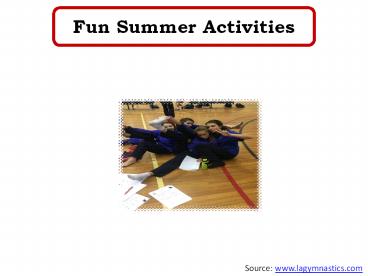 Fun Summer Activities