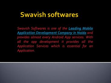 Top Mobile App Development Company in Noida