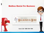Mailbox Rental For Business Address