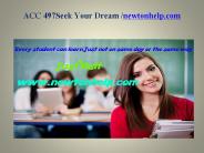 ACC 497Seek Your Dream /newtonhelp.com