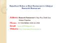 Rajasthani Dishes at Best Restaurant in Udaipur Bawarchi Restaurant PowerPoint PPT Presentation