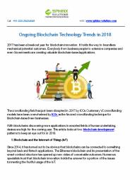 Ongoing Blockchain Technology Trends in 2018
