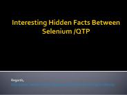 Interesting Hidden Facts Between Selenium and QTP
