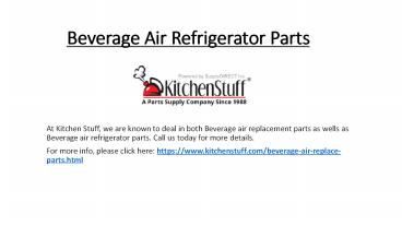 Beverage Air Refrigerator Parts