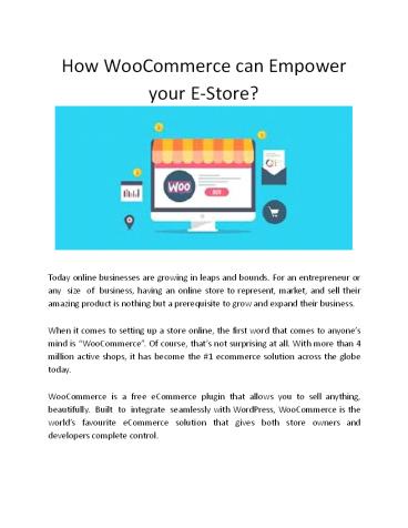 How WooCommerce can Empower your E-Store?