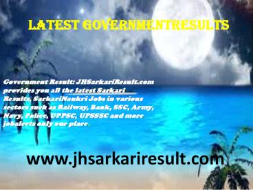 latest government result