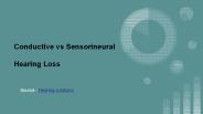 Conductive vs sensorineural hearing loss