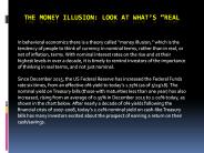 The Money Illusion: Look at what’s “Real PowerPoint PPT Presentation