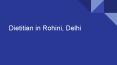 Dietitian in Rohini Delhi PowerPoint PPT Presentation