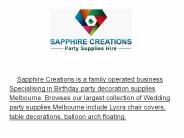 Wedding supplies Melbourne