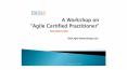 pmi agile certified practitioner certification bangalore PowerPoint PPT Presentation