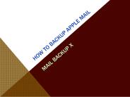 Mail Apple Backup software for Mac