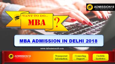MBA Admission in Delhi - MBA Course | Admission18