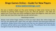Bingo Games Online – Guide For New Players