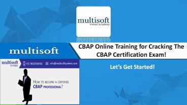 CBAP Training,  CBAP Certification,  CBAP Online Course