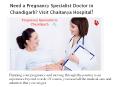 Get pregnancy treatment in chandigarh  with specialized doctor in chaitanya hospital. (1) PowerPoint PPT Presentation