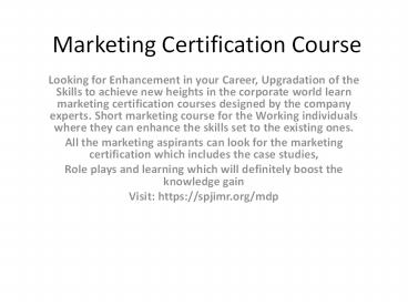Marketing Certification Course (1)
