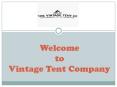 Canvas Bell Tent UK | Vintage Tent Company PowerPoint PPT Presentation