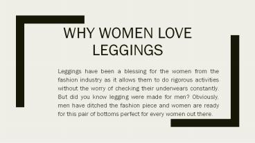 Why Women Love Leggings
