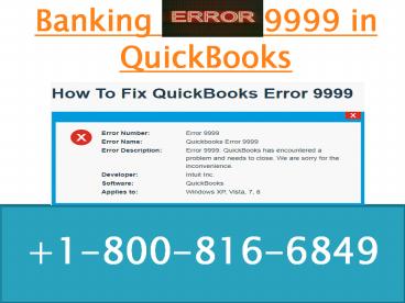 QuickBooks Error Code 9999 | Bigxperts | Team | Fix | Errors | Call now