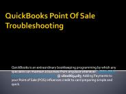 QuickBooks @ 1800-865-4183 Point Of Sale Troubleshooting