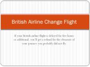 British airways change flight