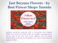 Just Because Flowers - by Best Flower Shops Toronto PowerPoint PPT Presentation