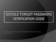 Google Forgot Password Verification Code