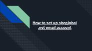 How to set up sbcglobal .net email account