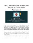 Why Choose AngularJs Development Services to Build Superior Applications? PowerPoint PPT Presentation