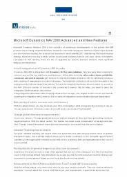 Microsoft Dynamics NAV 2018: Advanced and New Features