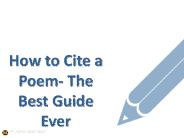 Cite a Poem