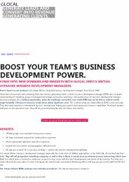 Outsourced Business Development Solutions Recruitment - Glocal RPO