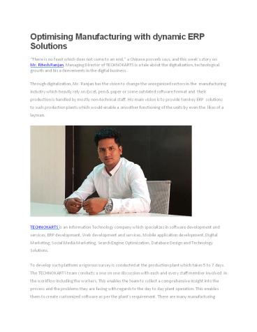 Optimising Manufacturing with dynamic ERP Solutions | The Machine Maker